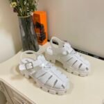 Prada Foam Rubber Sandals White 1X853M3Lkkf0009F055 - Image 8