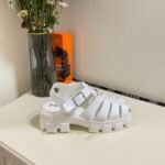 Prada Foam Rubber Sandals White 1X853M3Lkkf0009F055 - Image 3