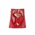 Prada Patent Leather Mini Pouch Red 14Cm 1Nr016 069 F0E06