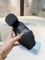 Prada Crossover Nappa Leather Sandals In Black - Image 5
