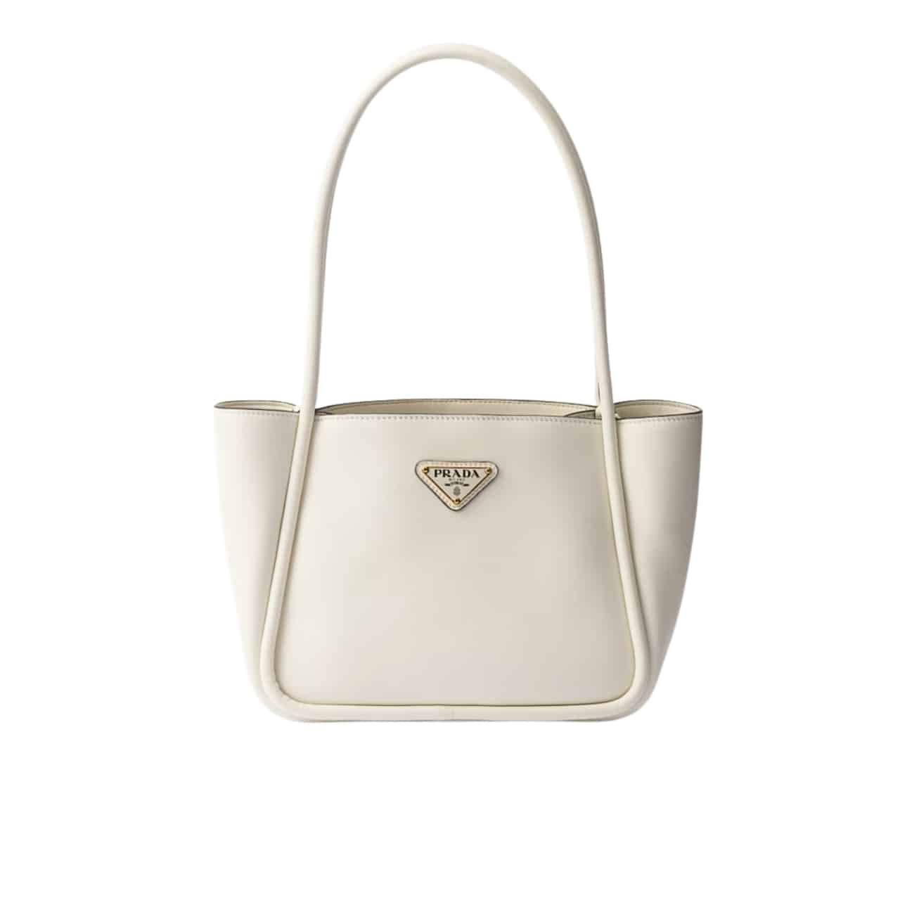 PRB-1-1 Prada Leather Mini Tote Bag White 25Cm 1Bg539 2Cys F0Pg7 V Ovo - Image 1