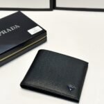 Prada Small Saffiano Leather Wallet With Logo Black 12Cm - Image 2