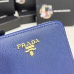 Prada Saffiano Leather Coin Purse Bluette Wallet 10Cm 1Mm268 Qwa F0016 - Image 2