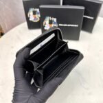 Prada Saffiano Leather Coin Purse Full Black Wallet 10Cm 1Mm268 Qwa F0016 - Image 3