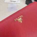 Prada Large Saffiano Leather Wallet Fiery Red 19Cm 1Ml506 Qwa F068Z - Image 4