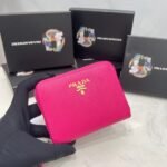 Prada Saffiano Leather Coin Purse Peony Pink Wallet 10Cm 1Mm268 Qwa F0505 - Image 7