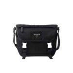 Prada Re Nylon And Saffiano Leather Shoulder Bag Black 24Cm 2Vd066 2Dmg F0002 V Oom