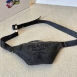 Prada Crochet Belt Bag Black 30Cm - Image 2