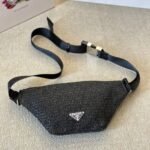 Prada Crochet Belt Bag Black 30Cm - Image 3