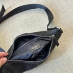 Prada Crochet Belt Bag Black 30Cm - Image 6