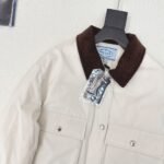 Prada Cropped Jacket Technical Canvas White - Image 4
