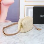Prada Raffia Crochet Shoulder Bag Natural 20Cm 1Bh196 2A2T F0018 V Ouo - Image 9