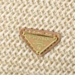 Prada Raffia Crochet Shoulder Bag Natural 20Cm 1Bh196 2A2T F0018 V Ouo - Image 4