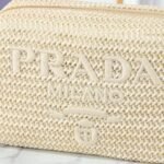 Prada Raffia Crochet Shoulder Bag Natural 20Cm 1Bh196 2A2T F0018 V Ouo - Image 3