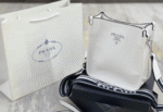 Prada Leather Mini Shoulder Bag White 20Cm 1Bh191 2Dkv F0009 V 3Oo - Image 4