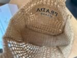Summer Set: Prada Raffia Grass Small Crochet Tote Bag Natural 22Cm And Raffia Crisscross Slides Natural - Image 6