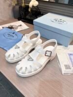 Prada Sporty Foam Rubber Sandals White 1X857M 3Lkk F0009 F 50 - Image 4