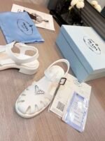 Prada Sporty Foam Rubber Sandals White 1X857M 3Lkk F0009 F 50 - Image 7
