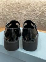 Prada Brushed Leather Mary Jane T Strap Shoes Black 2Ee372 055 F0002 - Image 5