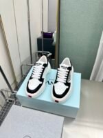 Prada Leather Platform Sneaker White And Black - Image 8