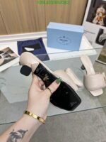 Prada Soft Padded Nappa Sandals Beige 1Xx6542Dl8F0F24F065 - Image 7