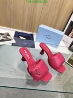 Prada Soft Padded Nappa Sandals - Image 2