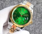 Rolex Datejust Roman Numeral Dial Oystersteel And Gold In Green 41Mm - Image 4