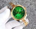 Rolex Datejust Roman Numeral Dial Oystersteel And Gold In Green 41Mm - Image 2