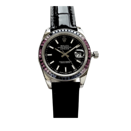 Rolex Oyster Perpetual Datejus Black Dial Ruby Around 40Mm