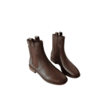 Chanel Ankle Boots With Elastic Side Panels Brown