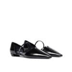 Prada Leather Ballet Flats Black