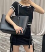 Saint Laurent Shopping Saint Laurent Leather Black 33Cm 600281Csv0J9207 - Image 9