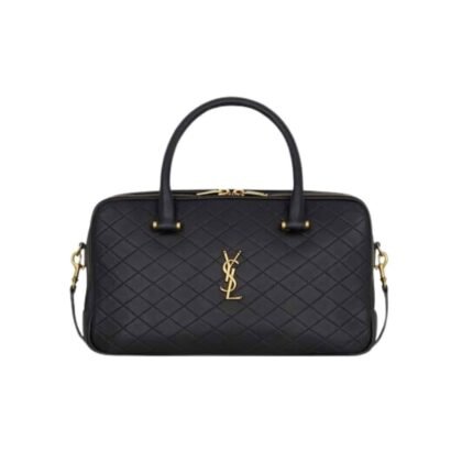 Saint Laurent Lyia Duffle In Quilted Black 31Cm 7667851El071000