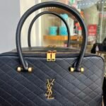 Saint Laurent Lyia Duffle In Quilted Black 31Cm 7667851El071000 - Image 6