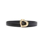 Saint Laurent Heart Thin Belt In 640578Dsf0J1000