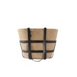 Saint Laurent Medium Panier Harness Raffia Tote Beige 17Cm