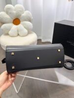 Saint Laurent Uptown Medium Leather Tote Bag Black 31Cm 6365430Sx0J1000 - Image 7