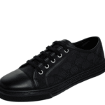 Gucci Women’S Leather Top Sneaker Black