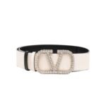 Valentino Garavani Reversible Belt With Signature Vlogo White
