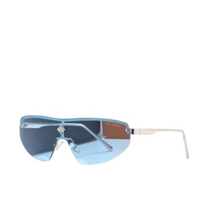 Louis Vuitton Cyclone Mask Sunglasses Blue With Silver
