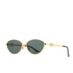 Celine Butterfly Cat Eye Sunglasses With Logo In Green