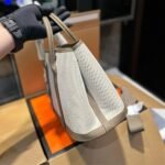 Hermes Garden Party 30 Handbag Canvas Etoupe 30Cm - Image 6