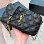 Saint Laurent Mini Becky Double Zip Bag Black 20Cm - Image 6