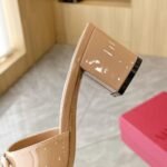 Valentino Vlogo Signature Patent Leather Slide Sandal Rose Cannelle 60Mm 6W2S0Ha6Tmk Gf9 - Image 6