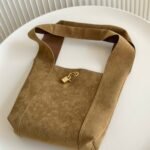 Saint Laurent Tanger In Suede Biscuit Brown 28Cm 773686Aac2F9851 - Image 7