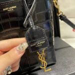 Saint Laurent Toy Shopping Tote Bag Crocodile Black 18Cm - Image 7