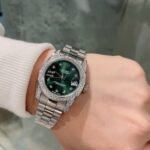 Rolex Datejust Diamond Bezel Oyster White Gold Green 31Mm - Image 5