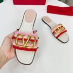 Valentino Vlogo Signature Slide Sandal Pink - Image 6