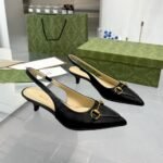 Gucci Women’s Horsebit Slingback Pump Black 782407 Dmbt0 1000 - Image 6