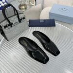 Prada Brushed Leather Mules Black 1S825N 055 F0002 F 015 - Image 2